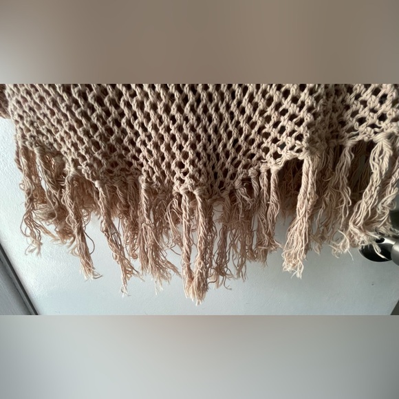 MICHAEL STARS KNIT/CROCHET/MESH HOODED SWIM COVER UP OR SWIM DRESS IN TAN SZ M/L - Picture 9 of 10